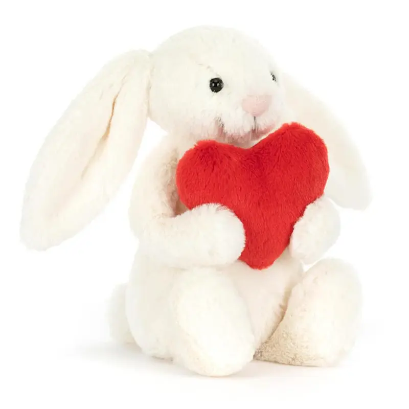 Jellycat knuffel Bashful Red Love Heart bunny medium