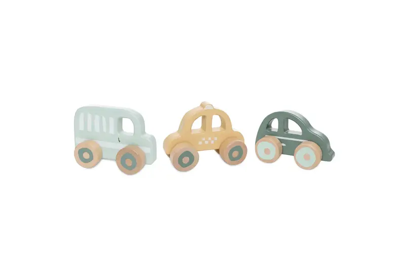 Jollein Houten Auto Op Wielen - 3 Stuks