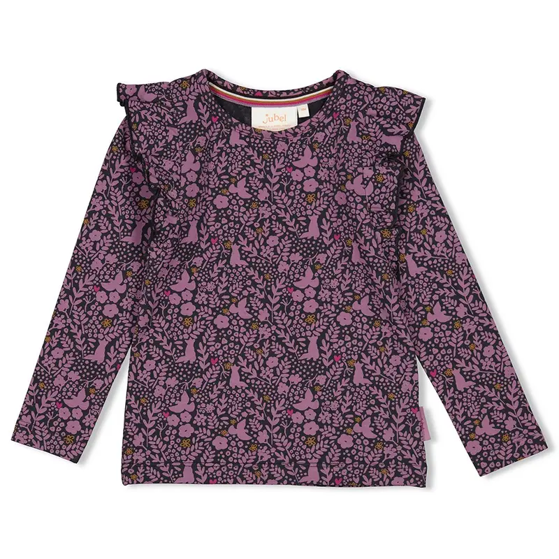 Jubel Longsleeve AOP Antraciet - Forest Fancy