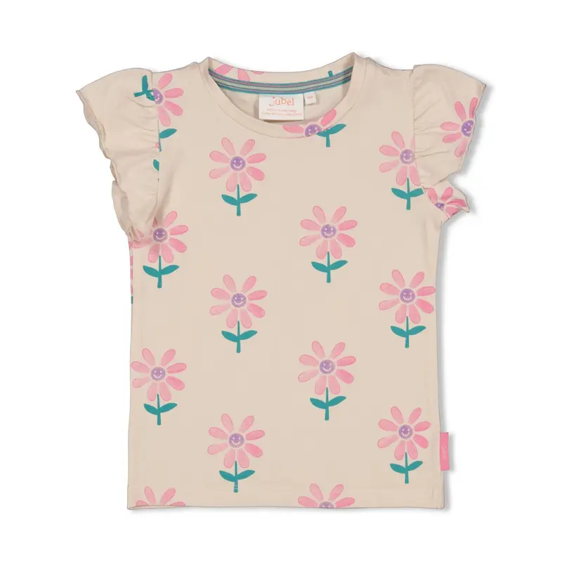 Jubel T-shirt AOP Offwhite - Rolling into Spring
