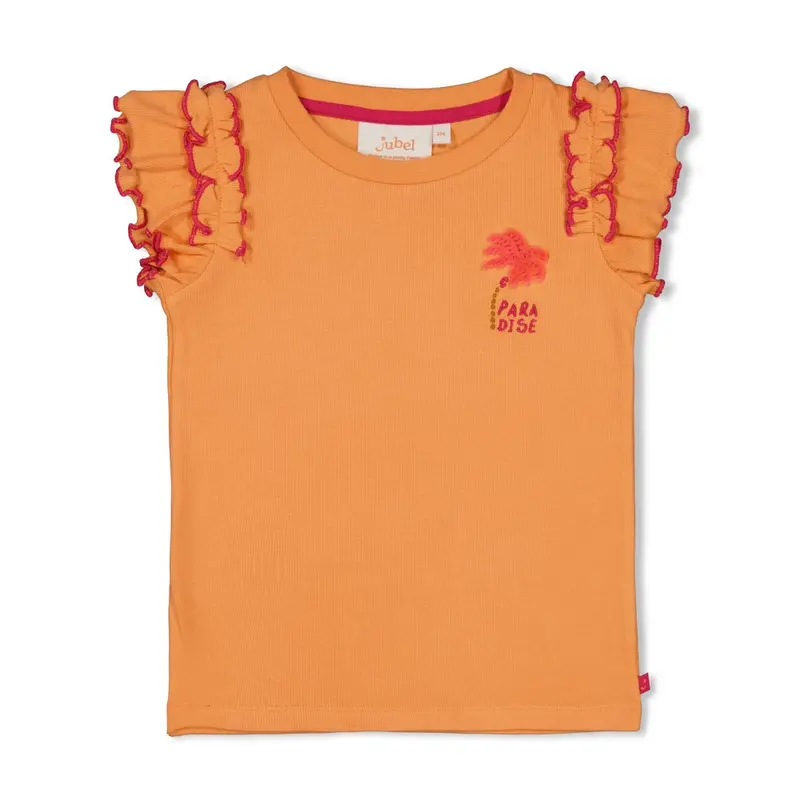 Jubel T-shirt ruches Oranje - Samba Shake