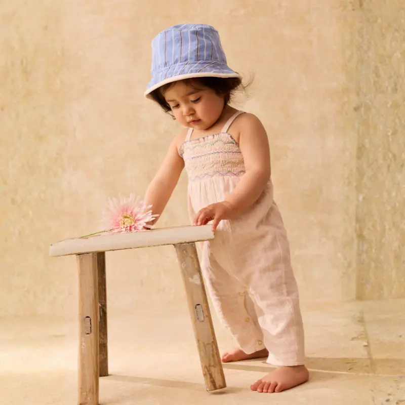 Jumpsuit - Overall Morli - Biologisch katoen/Dobby - Cream - Louise Misha
