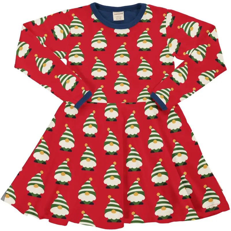 Jurk / Circle Dress LS Swedish Santa - Maxomorra