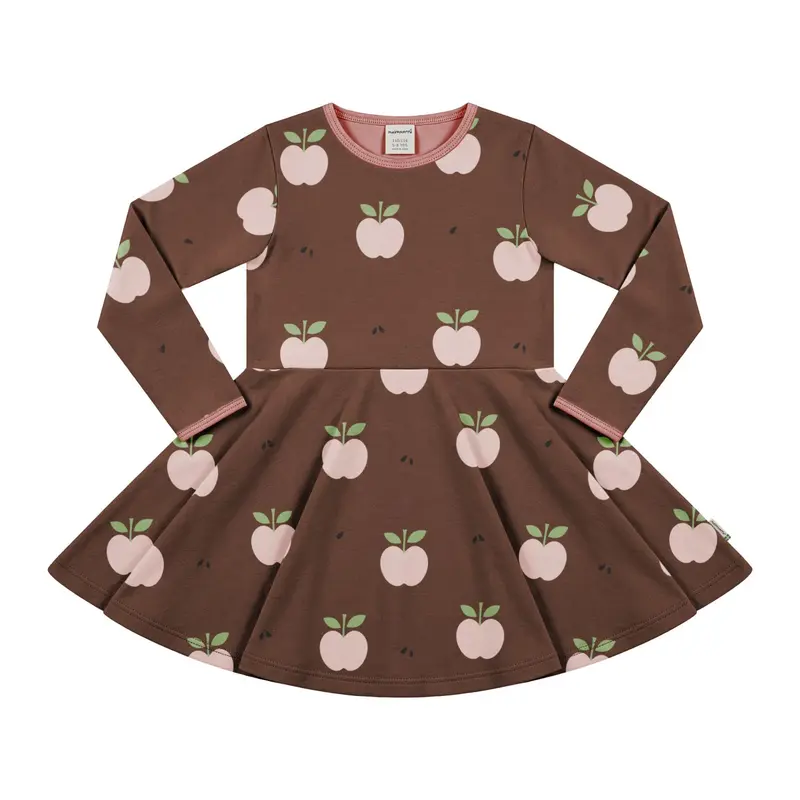 Jurk / Dress Circle LS Apple - Maxomorra