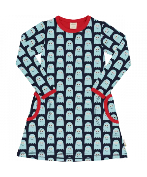Jurk / Dress LS Spooky Ghost - Maxomorra