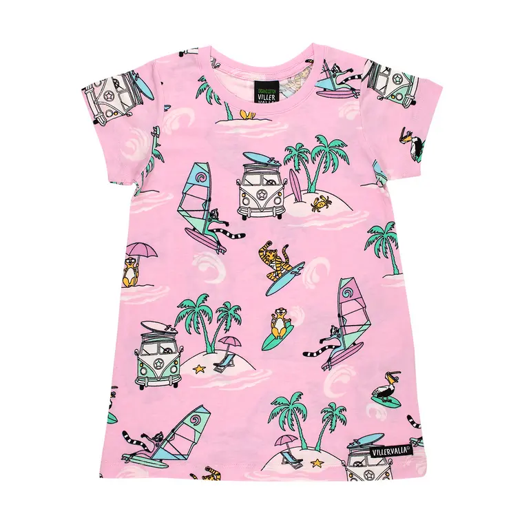 Jurk Dress SS Surf Raspberry - Villervalla