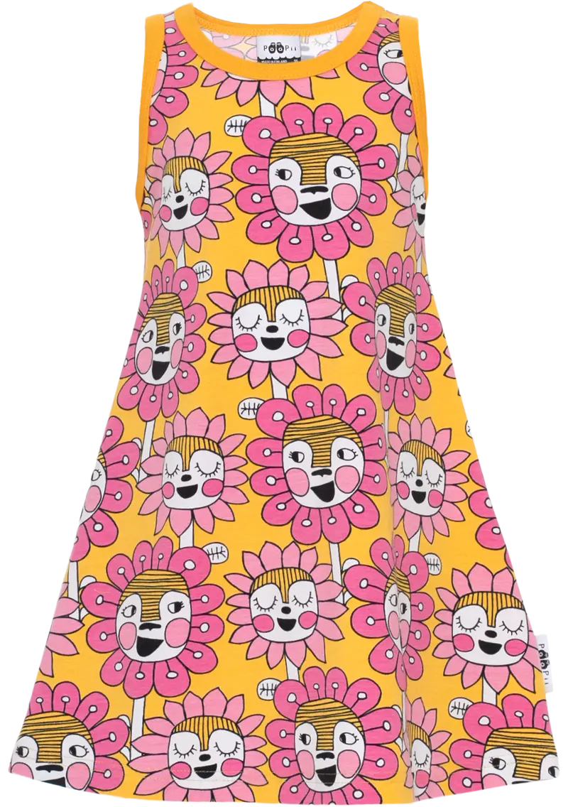Jurk HELINÄ dress Bloomation Sun Pink 86-122 – Paapii Design