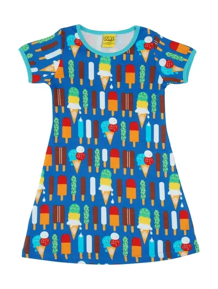 Jurk / Short Sleeve Dress Ice Cream Blue - Duns Sweden