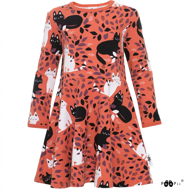 Jurk / SINNA Skater Dress Hide and Seek Rust 86 t/m 140 – Paapii Design