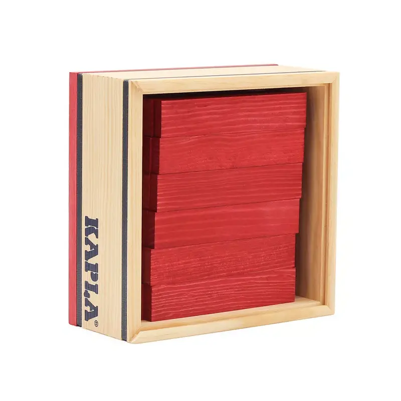Kapla Kistje met 40 plankjes (rood)