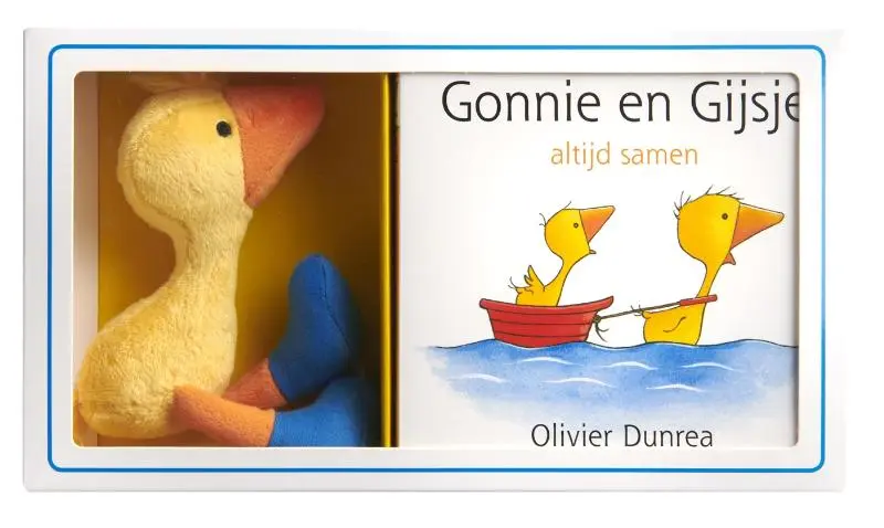 KartonBoek met Knuffeltje - Gonnie en Gijsje - Olivier Dunrea