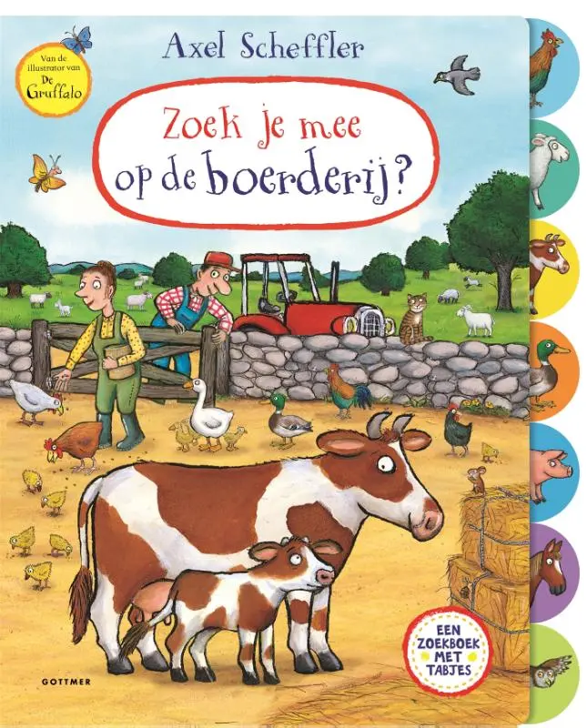 KartonBoek - Zoek je mee op de Boerderij - Axel Scheffler