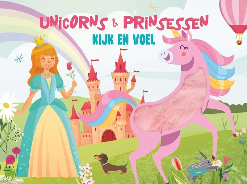KartonBoekje - Kijk en Voel - Unicorns en Princessen - Lantaarn Publisher