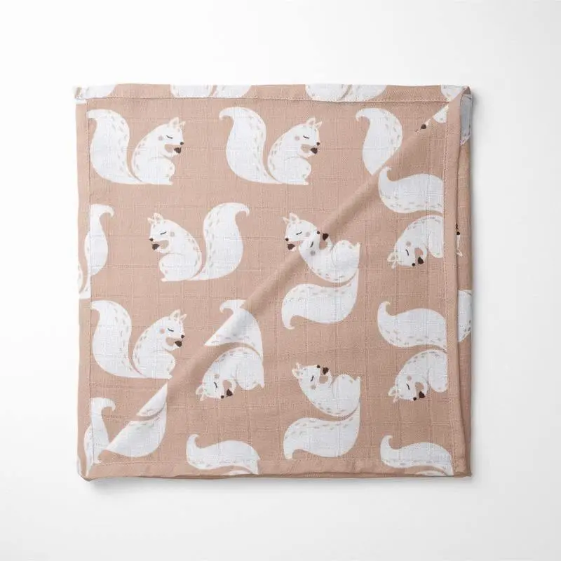 Katoen/Bamboe Doek "Eekhoorn" (60x60 cm)
