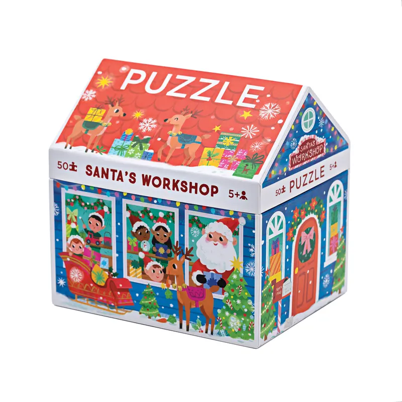 Kerst Puzzel Santa's Workshop 50 Stukjes | Crocodile Creek