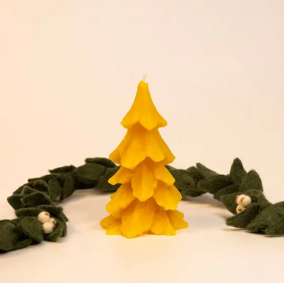 Kerstboom Bijenwas kaars – De Muisjes