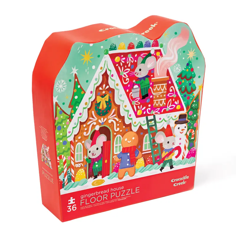 Kerstpuzzel Gingerbread House 36 Stukjes | Crocodile Creek