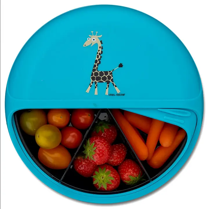 Kids BentoDISC™ Snacktrommel Giraffe Blue – Carl Oscar