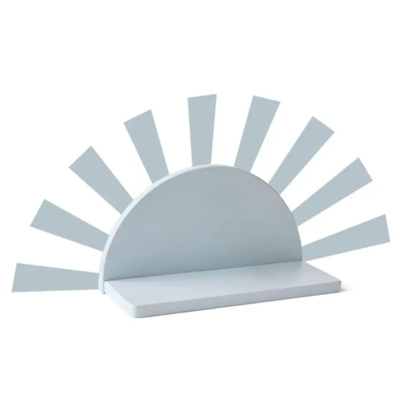 Kids Concept wandrek cirkel zon licht blauw
