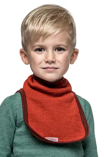 Kids Mock Turtleneck 200 Autumn Red - Woolpower