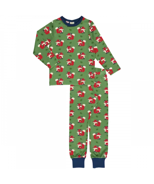 Kids Pyjama Set LS Fox - Maxomorra