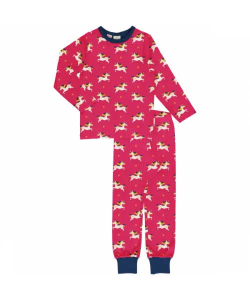 Kids Pyjama Set LS Unicorn - Maxomorra