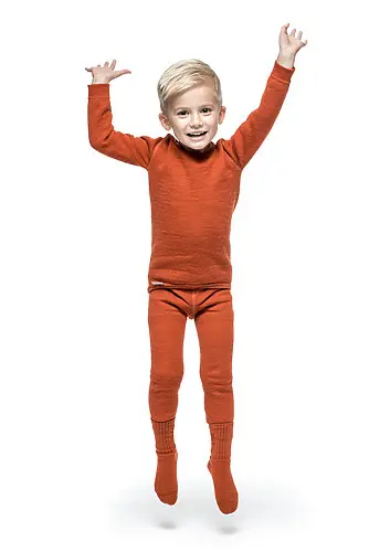 Kids thermo legging / Long Johns 200 Autumn Red - Woolpower