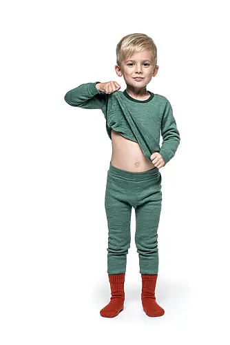 Kids thermo legging / Long Johns 200 Lake Green - Woolpower