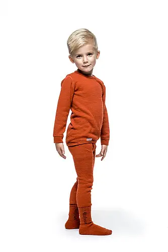 Kids thermo longsleeve / Crewneck 200 Autumn Red - Woolpower