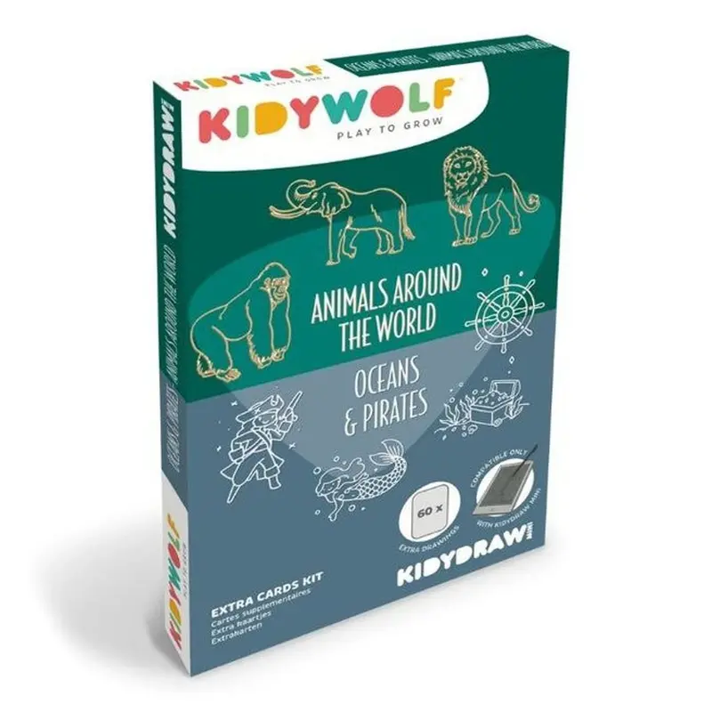 Kidydraw - Refill Animals around the world & Oceans & Pirates