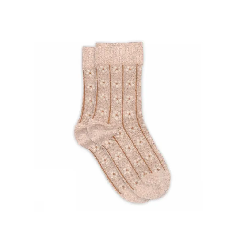 Kindersokjes glitter - Oline sock - Roze/Rose Dust - MP Denmark