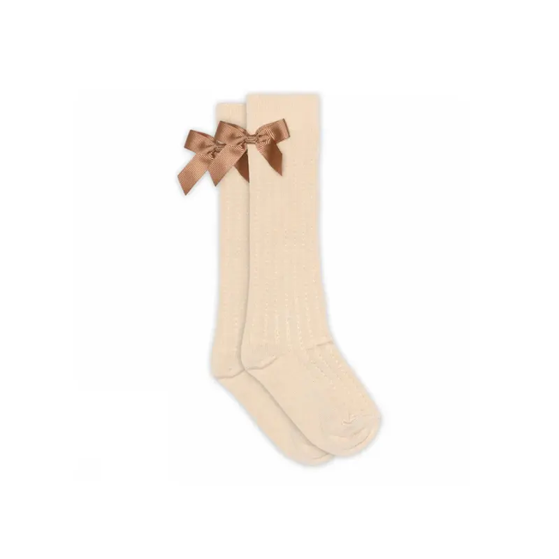 Kniekousjes met strik - Liva Knee Socks - Bamboe - MP Denmark