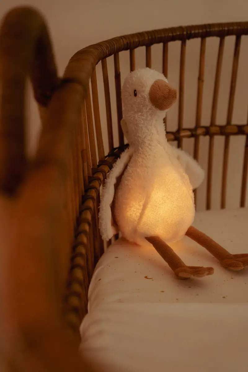 Knuffelgans Licht en Geluid Little Goose | Little Dutch