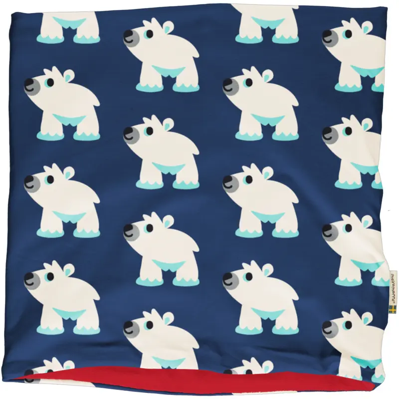 Kolsjaal / Scarf Tube Velour Polar Bear - Maxomorra
