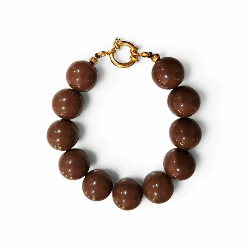 Kralenarmband Bruin