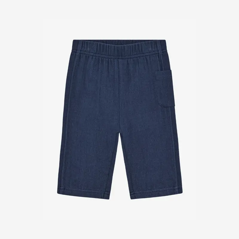 Lang broekje - Katoen mousseline & sweat - Medieval Blue - Pants Muslin - En Fant