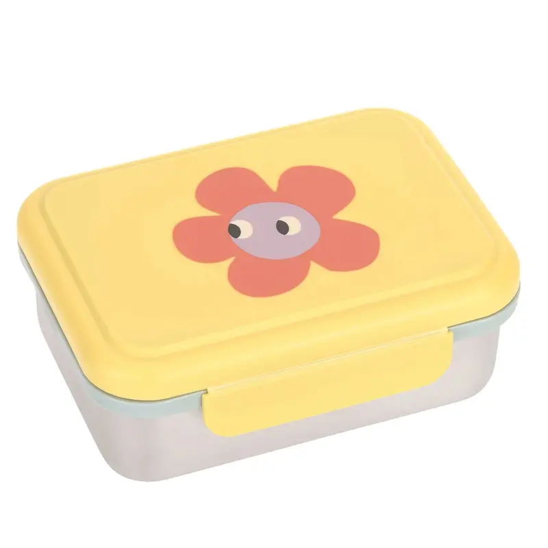 Lassig stainless steel lunchbox happy trails flower
