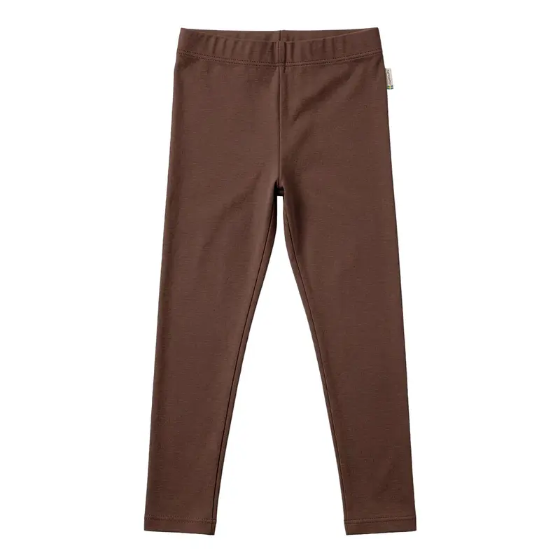 Leggings Sweat Solid Brown - Maxomorra