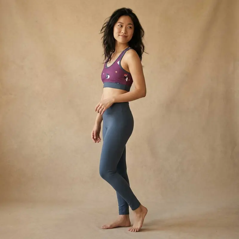 Leggings Woman Sweat Blue - Maxomorra
