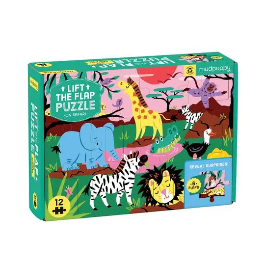 Lift the flap puzzel on safari Mudpuppy