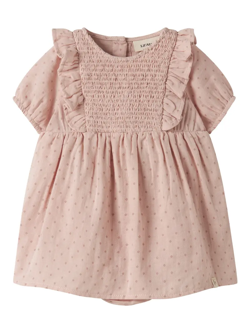 Lil' Atelier Baby Dembe jurk Peach Whip