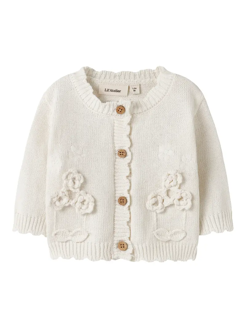 Lil' Atelier Baby Dola vest Coconut Milk