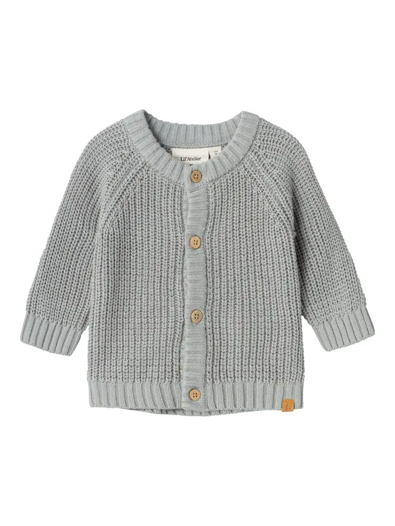Lil' Atelier Baby Emlen knit vest Limestone