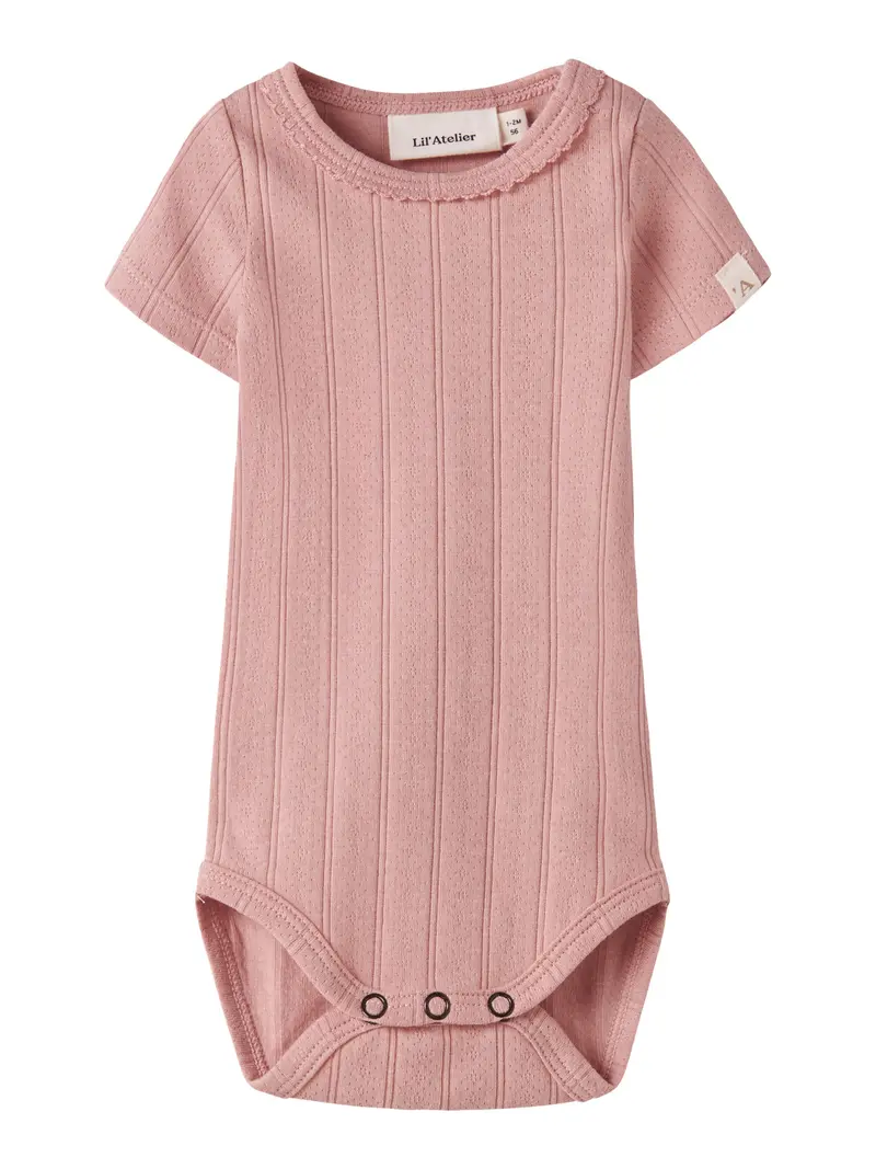 Lil' Atelier Baby Falina romper Misty Rose