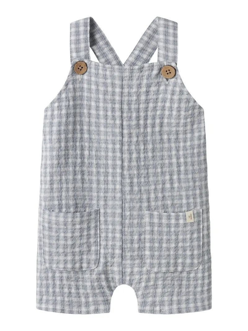 Lil' Atelier Baby Frey short overall Coconut Milk
