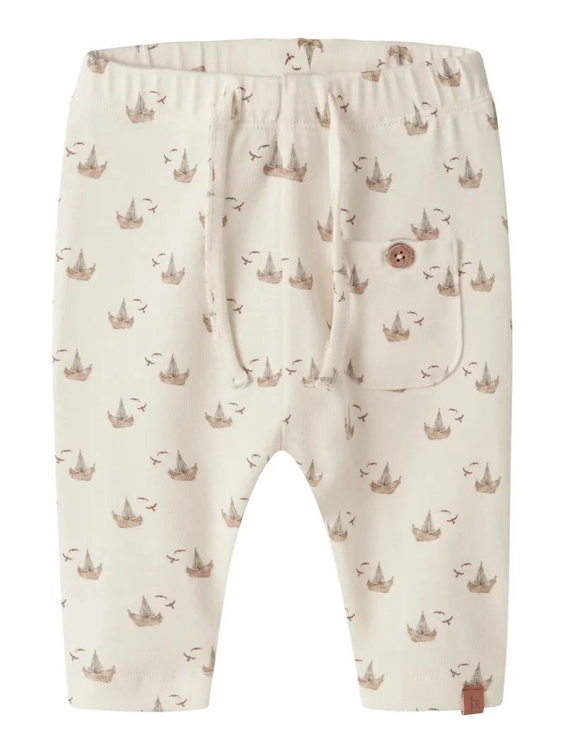 Lil' Atelier Baby Gayo sak loose pant Coconut Milk BOAT