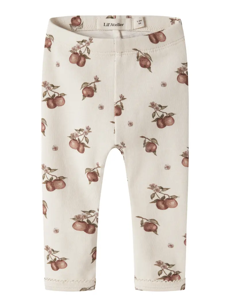 Lil' Atelier Baby Gayo sig slim leggings Turtledove APPLE
