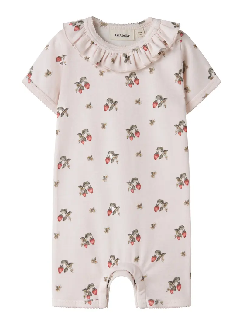 Lil' Atelier Baby Gayo sik ss sunsuit Morganite STRAWBERRY