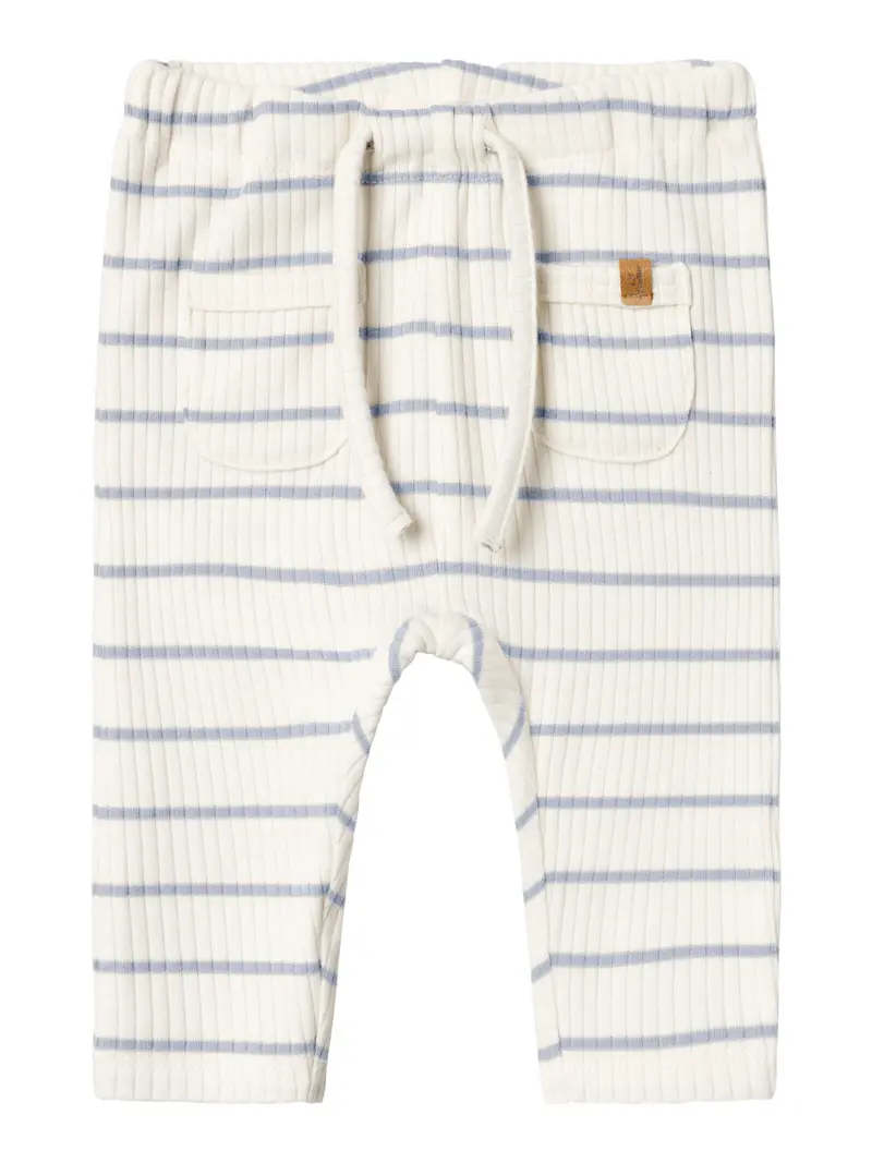 Lil' Atelier Baby Kail broek Coconut Milk ZEN BLUE