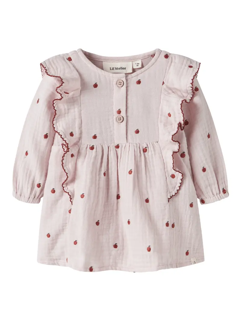 Lil' Atelier Baby Kamma ls loose body dress Hushed Violet